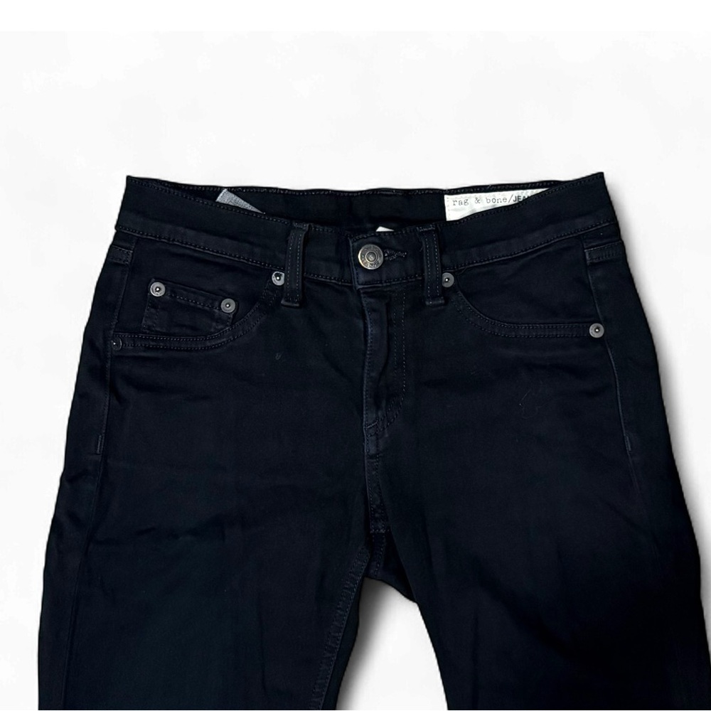rag & bone /JEAN Black Plush Skinny Jeans Super Soft Stretch Size 24 - Picture 3 of 4